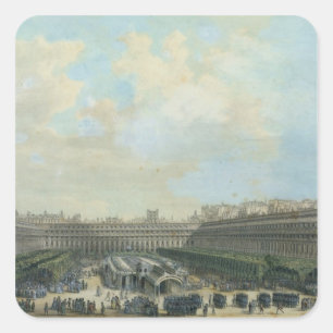 The Garden of the Palais Royal, 1791 Vierkante Sticker