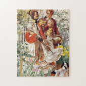 The Garden Walk, 1904, door J. C. Leyendecker Legpuzzel (Verticaal)