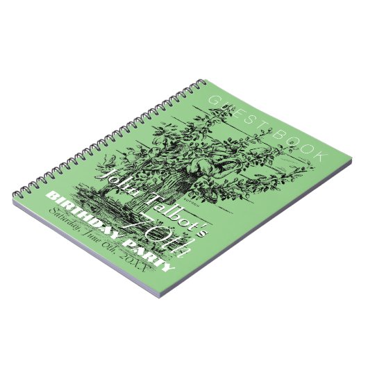 The gardener 70th jarig Party GuestBook Notitieboek (Linkerzijde)