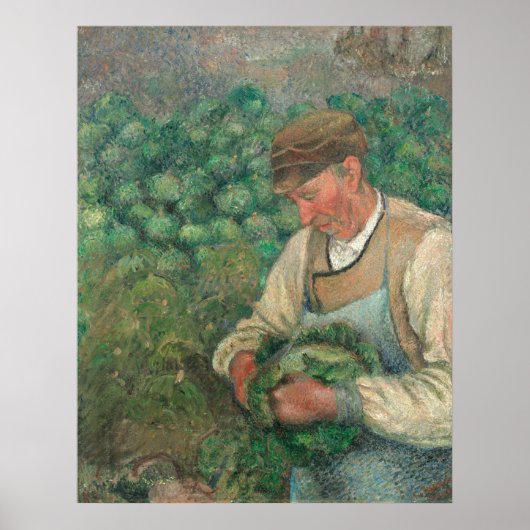 The Gardener - Camille Pissarro Fine Art Poster (Voorkant)