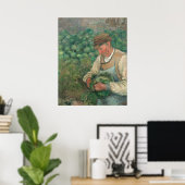 The Gardener - Camille Pissarro Fine Art Poster (Thuiskantoor)