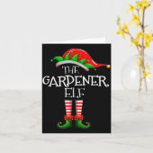 The Gardener Elf Matching Family Group Christmas P Kaart (Gele Bloem)
