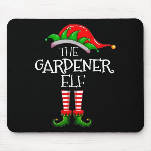 The Gardener Elf Matching Family Group Christmas P Muismat (Voorkant)