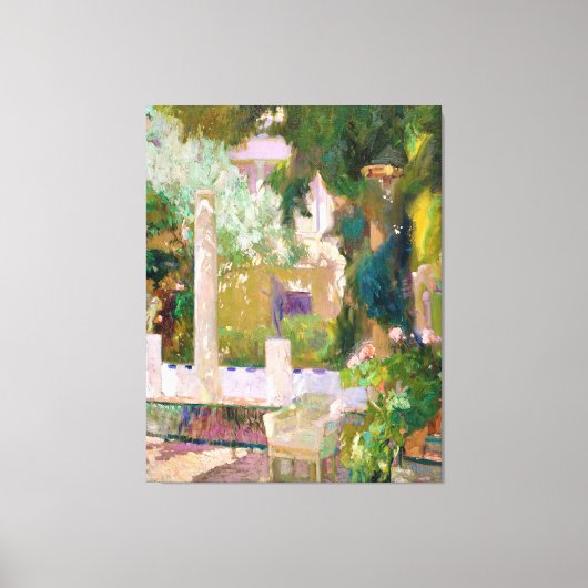 The Gardens at the Sorolla Family House (1920) Canvas Afdruk (Voorkant)