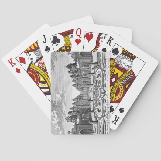 The Gardens of Count Althan, Vienna, from 'Vorstel Speelkaarten (Achterkant)