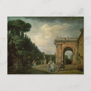 The Gardens of the Villa Ludovisi, Rome, 1749 Briefkaart