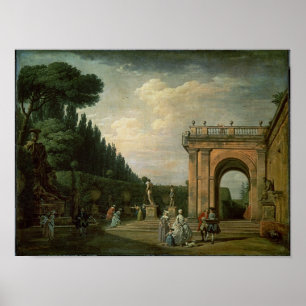 The Gardens of the Villa Ludovisi, Rome, 1749 Poster