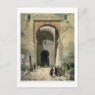 The Gate of Justice, entrance to the Alhambra, Gra Briefkaart