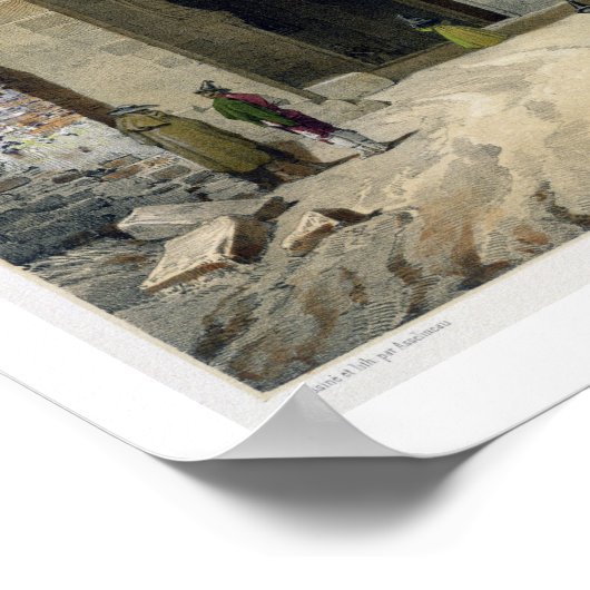 The Gate of Justice, entrance to the Alhambra, Gra Poster (Hoek)