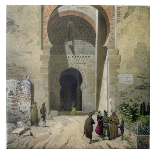 The Gate of Justice, entrance to the Alhambra, Gra Tegeltje (Voorkant)