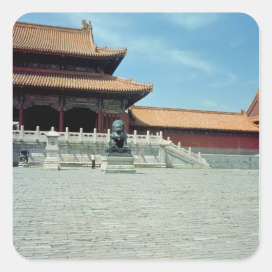 The Gate of Supreme Harmony Ming Dynasty, 1420 Vierkante Sticker (Voorkant)