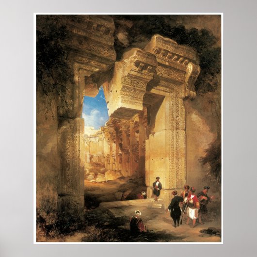 The Gateway of the Great Temple in Baalbek, 1841 Poster (Voorkant)