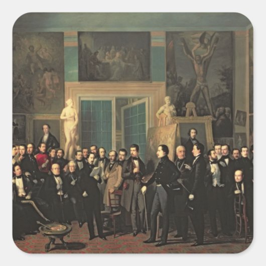 The Gathering of the Poets, 1846 Vierkante Sticker (Voorkant)
