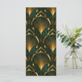 The Gatsby Art Deco Wedding Menu Card (Staand voorkant)