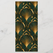 The Gatsby Art Deco Wedding Menu Card (Voorkant)