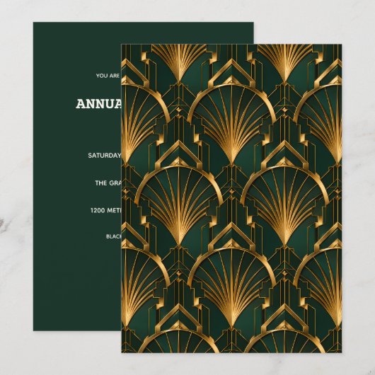 The Gatsby Gala Invitation (Voorkant / Achterkant)