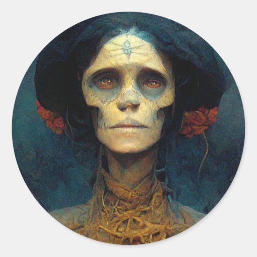 The Gaunt Lady Fantasy Sci-Fi Ronde Sticker (Voorkant)