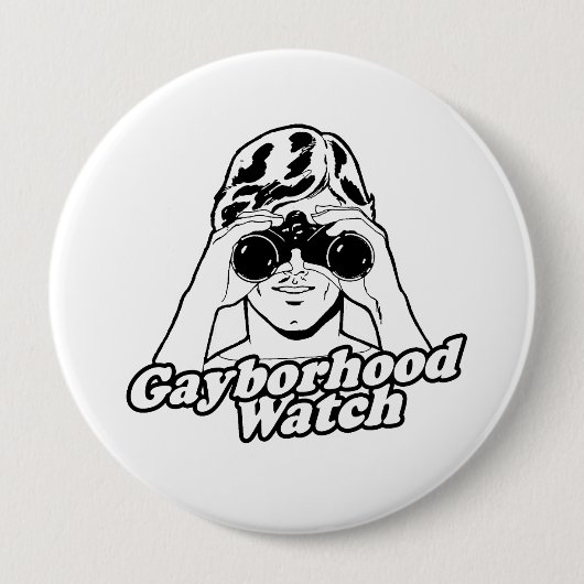 The Gayborhood Watch Ronde Button 4,0 Cm (Voorkant)