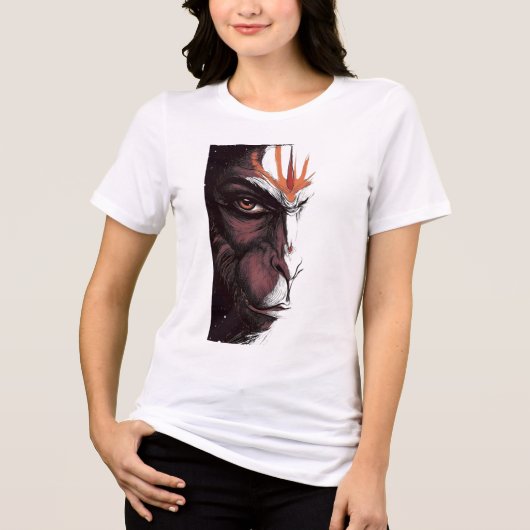 The Gaze of Mahakaal Half Revealed, Fully Eternal  Tri-Blend Shirt (Voorkant)