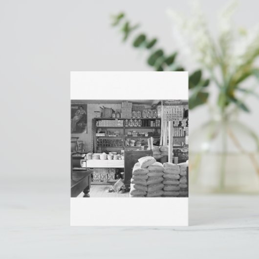 The General Store, Moundville, Alabama: 1936 Briefkaart (Staand voorkant)