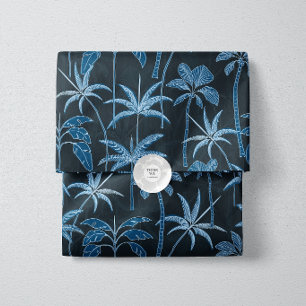 The Gentle Reveal: Botanische Palm Luxe Navy Blauw Tissuepapier