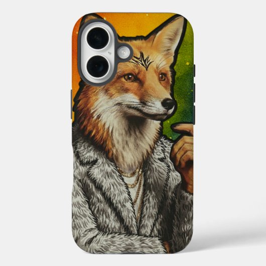 The Gentleman Fox Phone case (Achterkant)