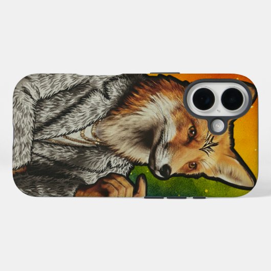 The Gentleman Fox Phone case  (Achterkant (horizontaal))