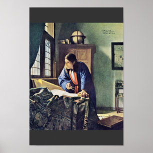 The Geographer, van Johannes Vermeer Poster