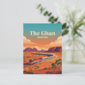 The Ghan, Australische Outback treinreis Briefkaart (Staand voorkant)