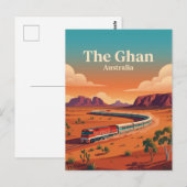The Ghan, Australische Outback treinreis Briefkaart (Voorkant / Achterkant)