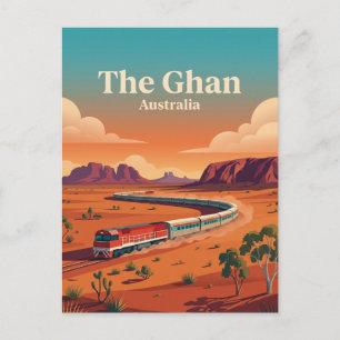 The Ghan, Australische Outback treinreis Briefkaart