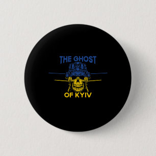 The Ghost Of Kyiv Steun Oekraine T-shirt #nowar St Ronde Button 5,7 Cm
