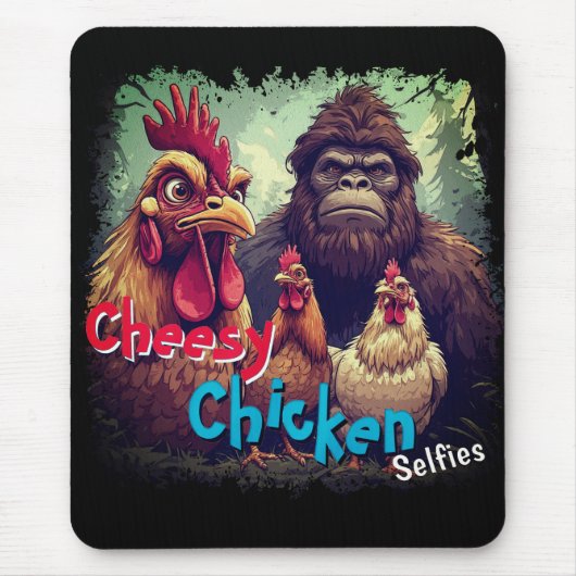 "The Ghost Photobomb Bigfoot" Cheesy Chickens  Muismat (Voorkant)