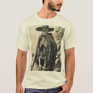 The Ghostly Gunslinger: A Skeleton Outlaw en de zi T-shirt