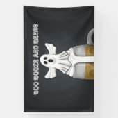 The Ghosts Boo Booze en biertjes Spandoek (Verticaal)