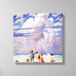 "The Giant" Fairy Art van NC Wyeth Canvas Afdruk