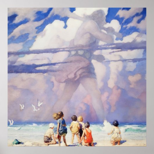 "The Giant" Fairy Art van NC Wyeth Poster (Voorkant)