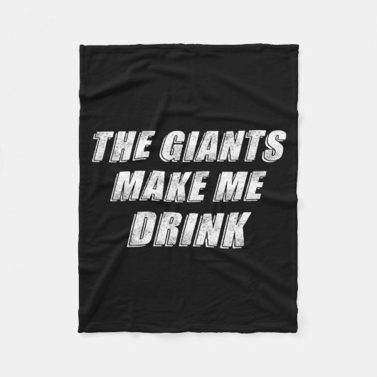 The Giants Make Me Drink Funny Fleece Deken (Voorkant)