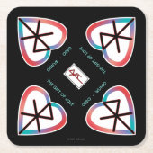 The Gift of Love Bindrune Kartonnen Onderzetters (Voorkant)