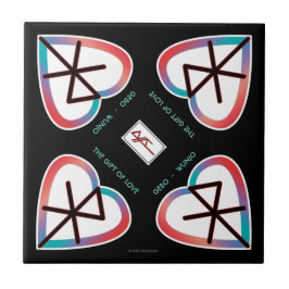 The Gift of Love Bindrune Tegeltje