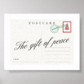 The Gift of Peace Christmas Postcard Poster (Voorkant)