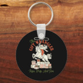 The Gift Wrangler Rope, Wrap, And Give Funny Chris Sleutelhanger (Voorkant)