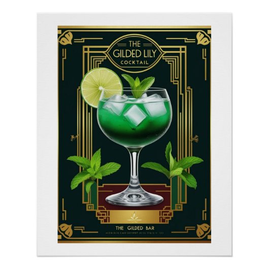 The Gilded Lily – Eleganz im Glas Perfect Poster (Voorkant)