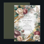 The Gilded Secret Garden Floral Glam Bridal Shower Kaart<br><div class="desc">customize for any event</div>