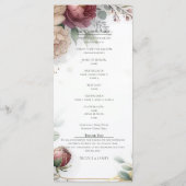 The Gilded Secret Garden Floral Glam Wedding  Menu (Achterkant)