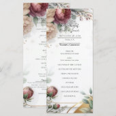 The Gilded Secret Garden Floral Glam Wedding  Menu (Voorkant / Achterkant)