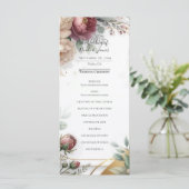 The Gilded Secret Garden Floral Glam Wedding  Menu (Staand voorkant)