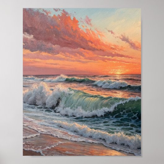 The Gilded Surge: A Symphony of Radiant Clouds Poster (Voorkant)