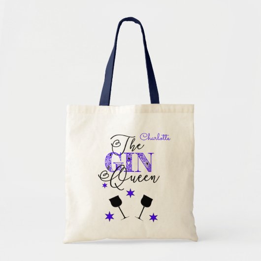 The Gin Queen Stylish Tote Bag (Voorkant)