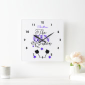 The Gin Queen White Vierkante Klok (Huis)